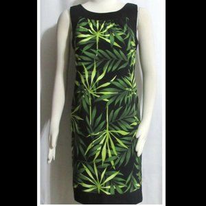 Ladies KIM ROGERS Black & Green Sheath Dress 6